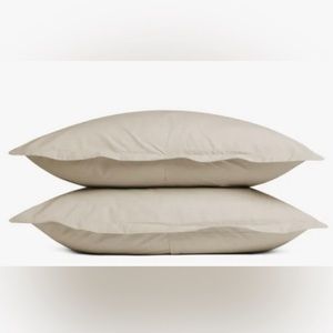 NWT Parachute Home Brushed Cotton Sham Set in Latte King Size / Tan